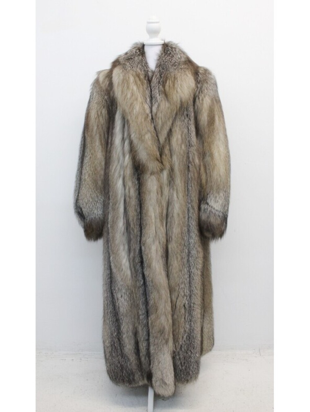 EXCELLENT CRYSTAL FOX FUR COAT JACKET WOMEN WOMAN SIZE 6 SMALL